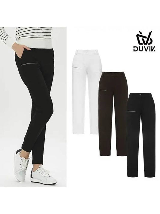 Women s outer pocket zipper decoration jogger pants DE3WPT362BK - DUVIK - BALAAN 2