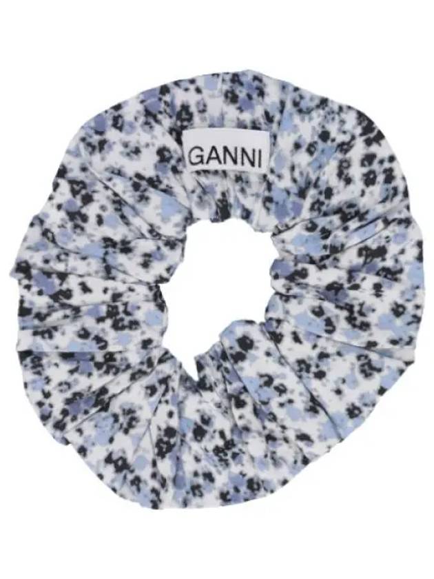 PRINTED COTTON SCRUNCH GLACIER RAKE - GANNI - BALAAN 1