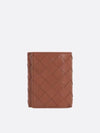 Intrecciato Zip Leather Half Wallet Wood - BOTTEGA VENETA - BALAAN 1