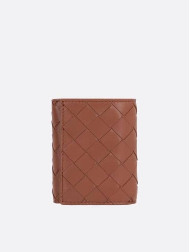 Intrecciato Zip Leather Half Wallet Wood - BOTTEGA VENETA - BALAAN 1