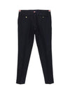 Low Rise Side Tab Wool Slacks Navy - THOM BROWNE - BALAAN 3