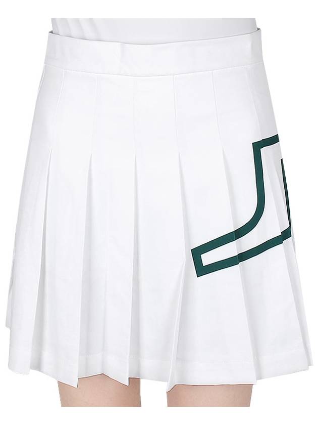 Women's Naomi Pleated Skirt White - J.LINDEBERG - BALAAN 7