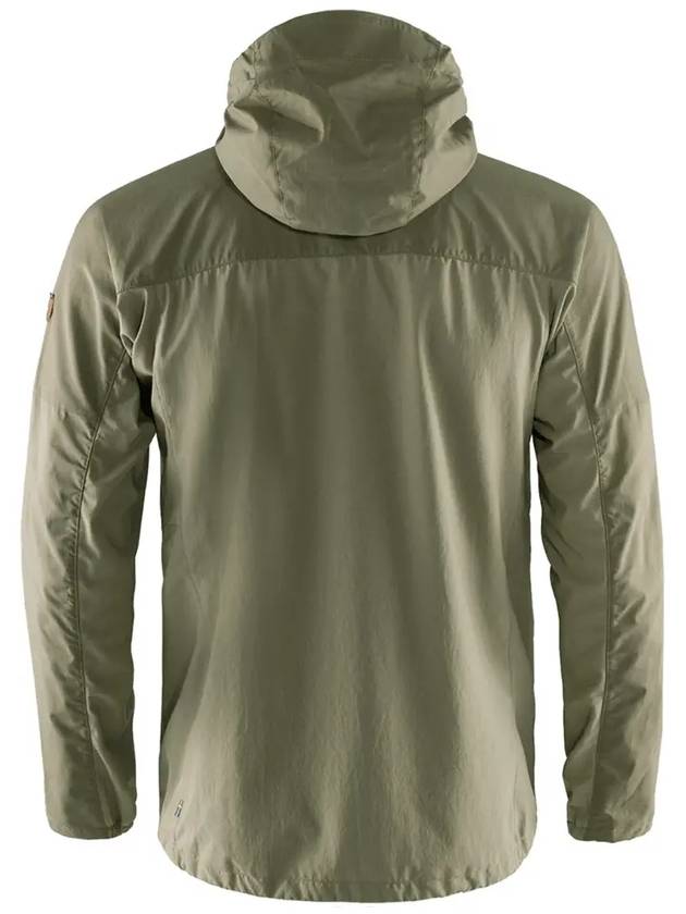 Men's Abisco Midsummer Hooded Zip-Up Jacket Savanna Light Olive - FJALL RAVEN - BALAAN 3