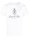 Slogan Print Cotton Short Sleeve T-Shirt White - SPORTY & RICH - BALAAN 1