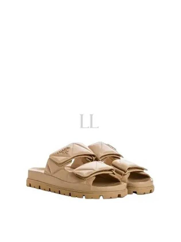 Nappa Leather Slippers Beige - PRADA - BALAAN 2