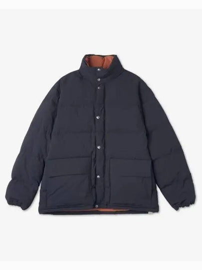 High Neck Padded Quilted Down Jacket Navy - JIL SANDER - BALAAN 2