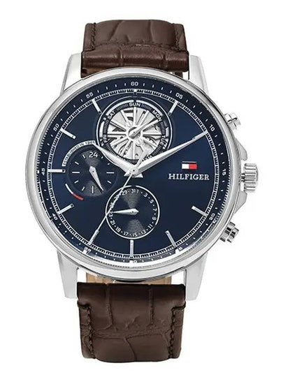 Men's Stewart Chronograph Leather Watch Brown - TOMMY HILFIGER - BALAAN 2