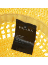 embroid logo raffia bucket hat yellow - PRADA - BALAAN 10