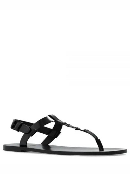 Cassandre Flip Flops Black - SAINT LAURENT - BALAAN 2