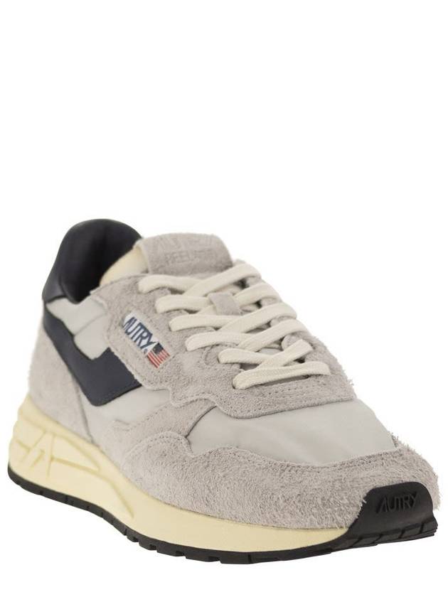 Autry Grey Suede And Nylon Reelwind Low Sneakers And Space - AUTRY - BALAAN 3