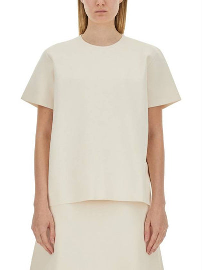 Round neck fine ribbed top J04GP0005J18208 - JIL SANDER - BALAAN 2