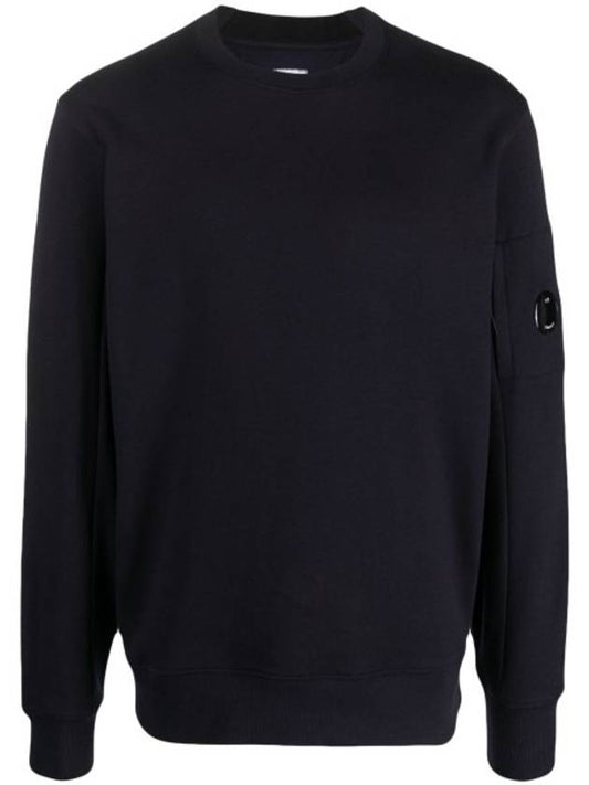Diagonal Raised Fleece Sweatshirt Navy - CP COMPANY - BALAAN 1