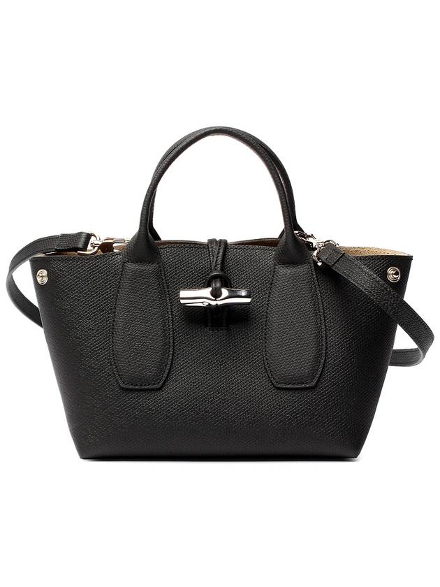 Roseau Leather Tote Bag Black - LONGCHAMP - BALAAN 2