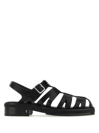 Sandals USV300AL0006 001 Black - AMI - BALAAN 1