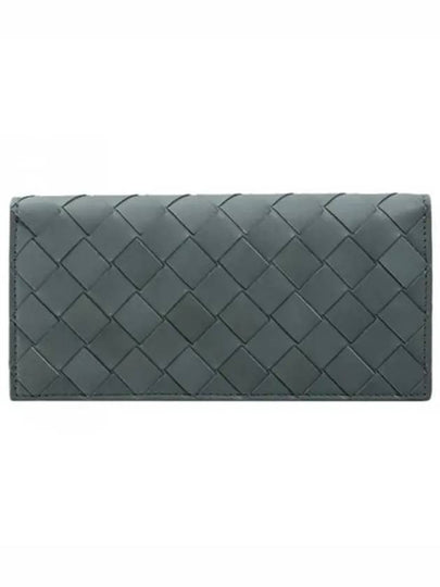 Intrecciato Calfskin Long Wallet Slate - BOTTEGA VENETA - BALAAN 2