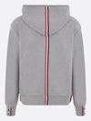 Men's Center Back Stripe Logo Patch Hoodie Grey - THOM BROWNE - BALAAN 3