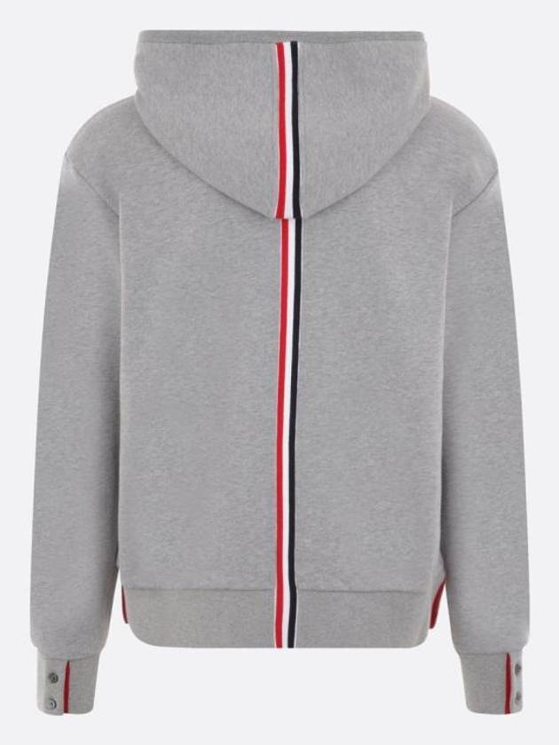 Men's Center Back Stripe Logo Patch Hoodie Grey - THOM BROWNE - BALAAN 3