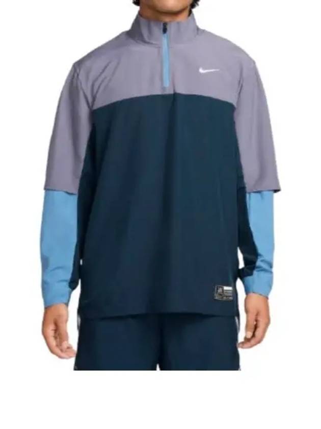 Dri Fit 1/2 Zip Golf Jacket Armory Navy - NIKE - BALAAN 2