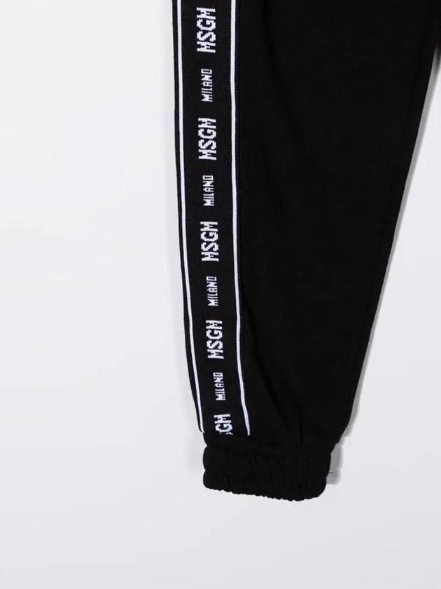 Kids Women s Logo Tab Track Pants Black MS027682 110 - MSGM - BALAAN 4