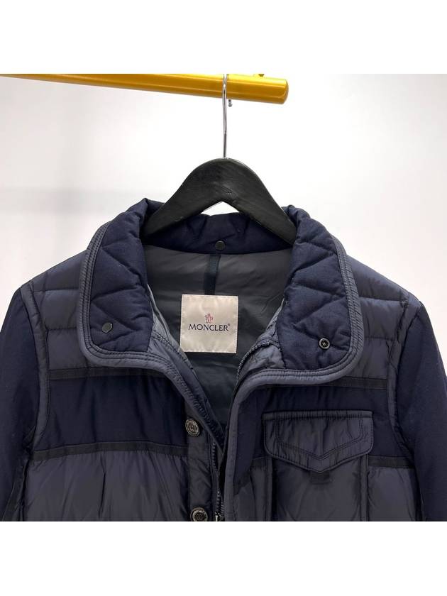 Wappen Patch Padded Jumper Navy Size 1 - MONCLER - BALAAN 7