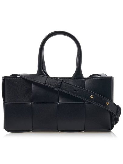 East West Arco Mini Tote Bag Black - BOTTEGA VENETA - BALAAN 2