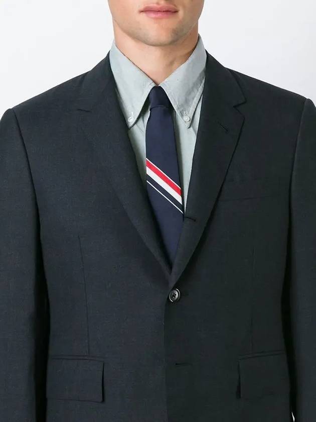 Grosgrain Stripe Classic Tie Navy - THOM BROWNE - BALAAN 4