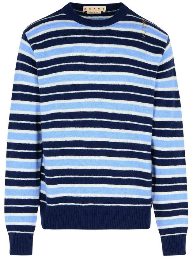 Marni Blue Virgin Wool Blend Sweatshirt - MARNI - BALAAN 1