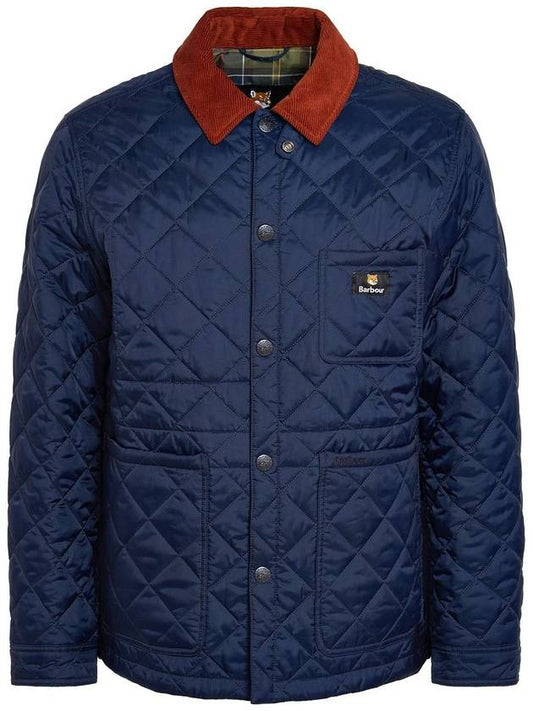 Kenning Quilting  Logo Patch Jacket Navy - BARBOUR - BALAAN 2