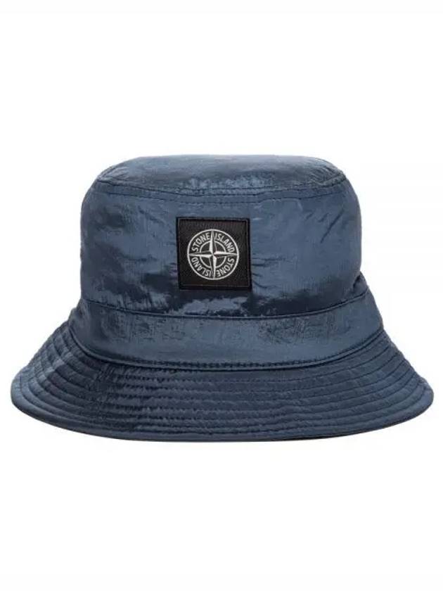 Logo Patch Nylon Metal Bucket Hat Avio Blue - STONE ISLAND - BALAAN 2