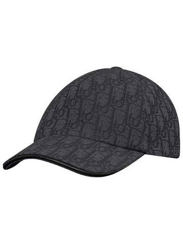 Oblique Motif Ball Cap Black - DIOR - BALAAN 1