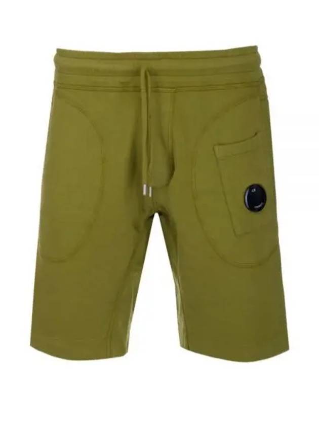 Men's Lens Wappen Bermuda Shorts Green - CP COMPANY - BALAAN 2