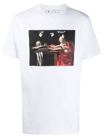 Caravaggio Slim Fit Short Sleeve T-Shirt White - OFF WHITE - BALAAN 1