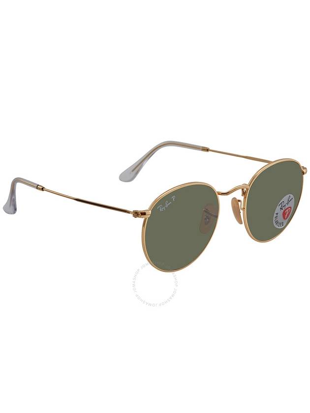 Ray Ban Round Metal Polarized Green Classic G-15 Unisex Sunglasses RB3447 001/58 50 - RAY-BAN - BALAAN 2