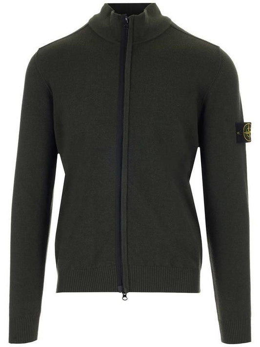 Waffen Patch Zip-Up Cardigan Khaki - STONE ISLAND - BALAAN 1