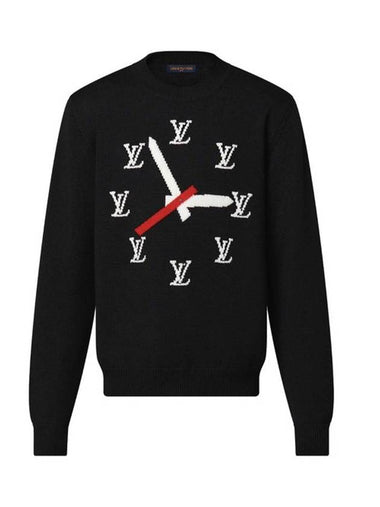 Clock Intarsia Knit Top Black - LOUIS VUITTON - BALAAN 1