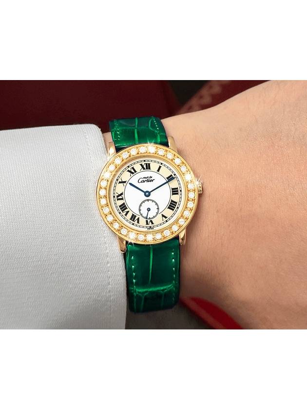 Ronde Ivory Dial Big Diamond Unisex Quartz Watch - CARTIER - BALAAN 9