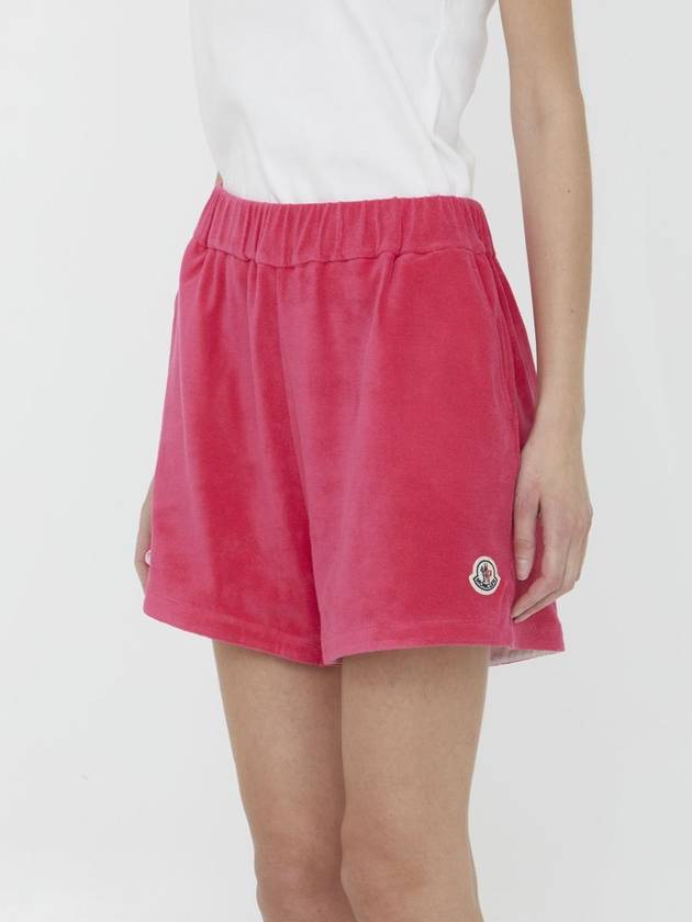 Women's Terrycloth Shorts Fuchsia - MONCLER - BALAAN 3