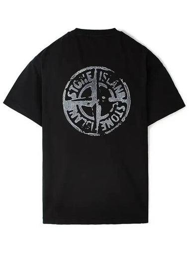 Stamp Two Print Short Sleeve T-Shirt Black - STONE ISLAND - BALAAN 1