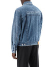 Jango Embroidered Logo Denim Jacket Blue - ISABEL MARANT - BALAAN 4