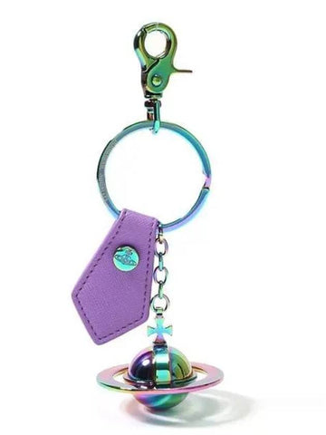 3D ORB Iridescent 8203011OU OM0014 J406 Saffiano Keyring 1055608 - VIVIENNE WESTWOOD - BALAAN 1