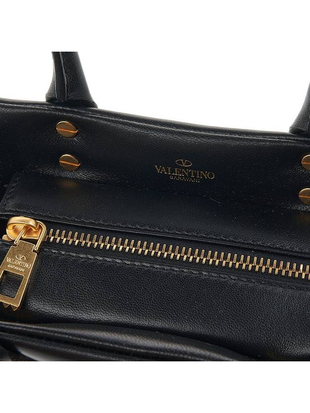 Small One-Stud Tote Bag Black - VALENTINO - BALAAN 11