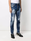 Men's Logo Patch Cool Guy Skinny Jeans Blue - DSQUARED2 - BALAAN 5