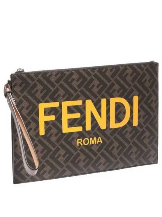 Clutch bag Roman fabric flat pouch - FENDI - BALAAN 1