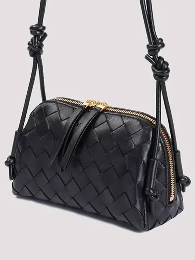 Intrecciato Concert Pouch Bag Black - BOTTEGA VENETA - BALAAN 2