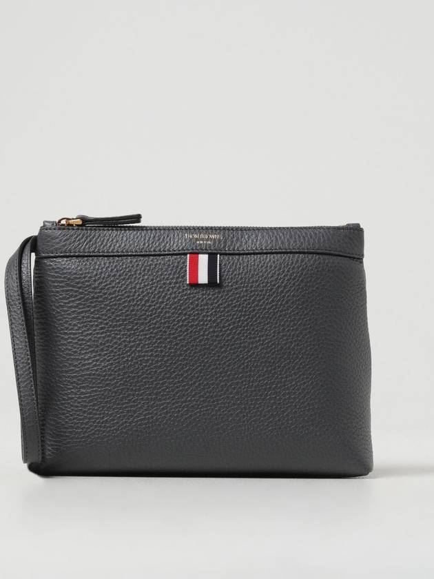 Beauty Pouch Bag Grey - THOM BROWNE - BALAAN 2