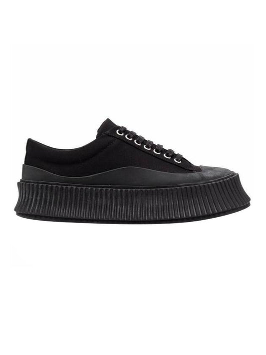 Platform Low Top Sneakers Black - JIL SANDER - BALAAN.