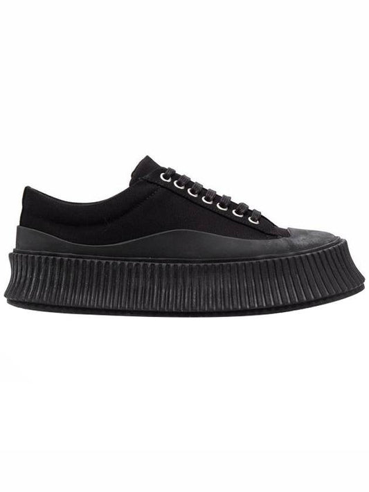 Platform Low Top Sneakers Black - JIL SANDER - BALAAN 1