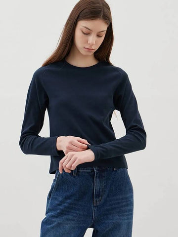 Raglan slit long sleeve t shirt navy - LESEIZIEME - BALAAN 1