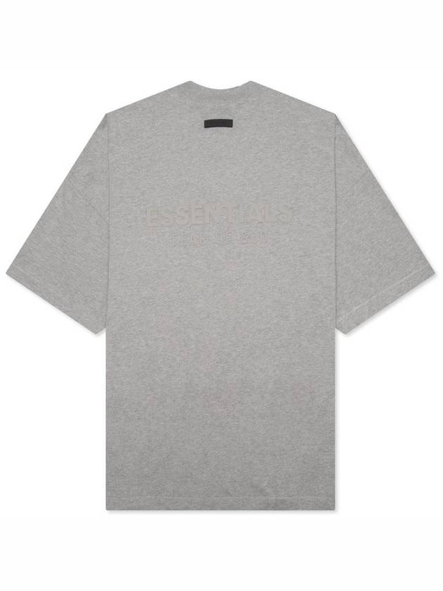 Spring Logo V-Neck Short Sleeves T-Shirt Dark Heather Oatmeal - FEAR OF GOD ESSENTIALS - BALAAN 7