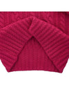 Cable Wool Knit Top Fuchsia - AMI - BALAAN 8